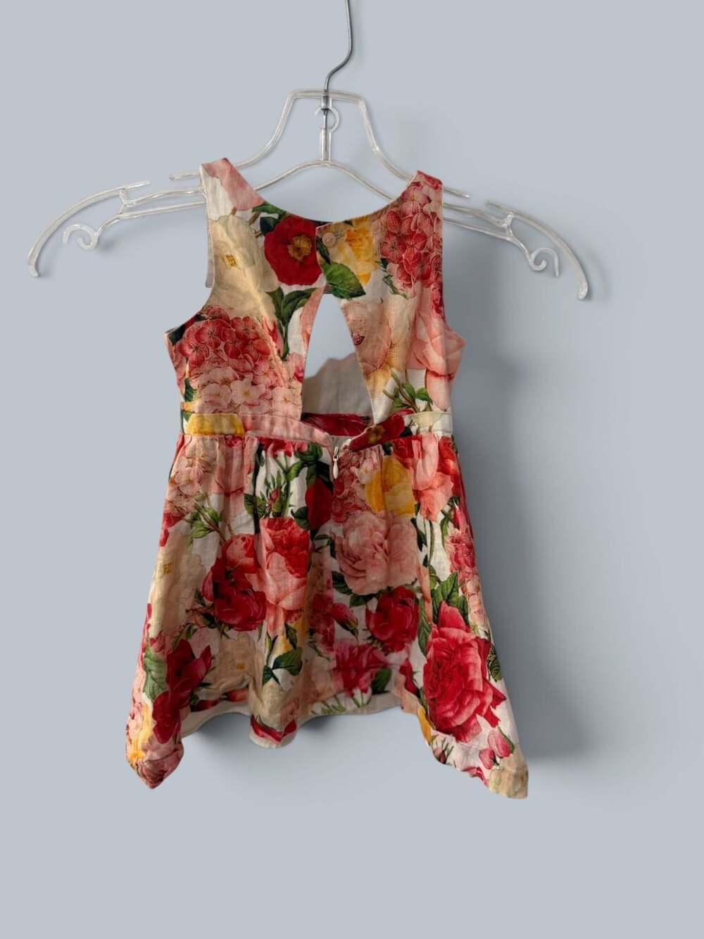 Little Akiabara Floral Linen Dress Size 2Y - Picture 2 of 6